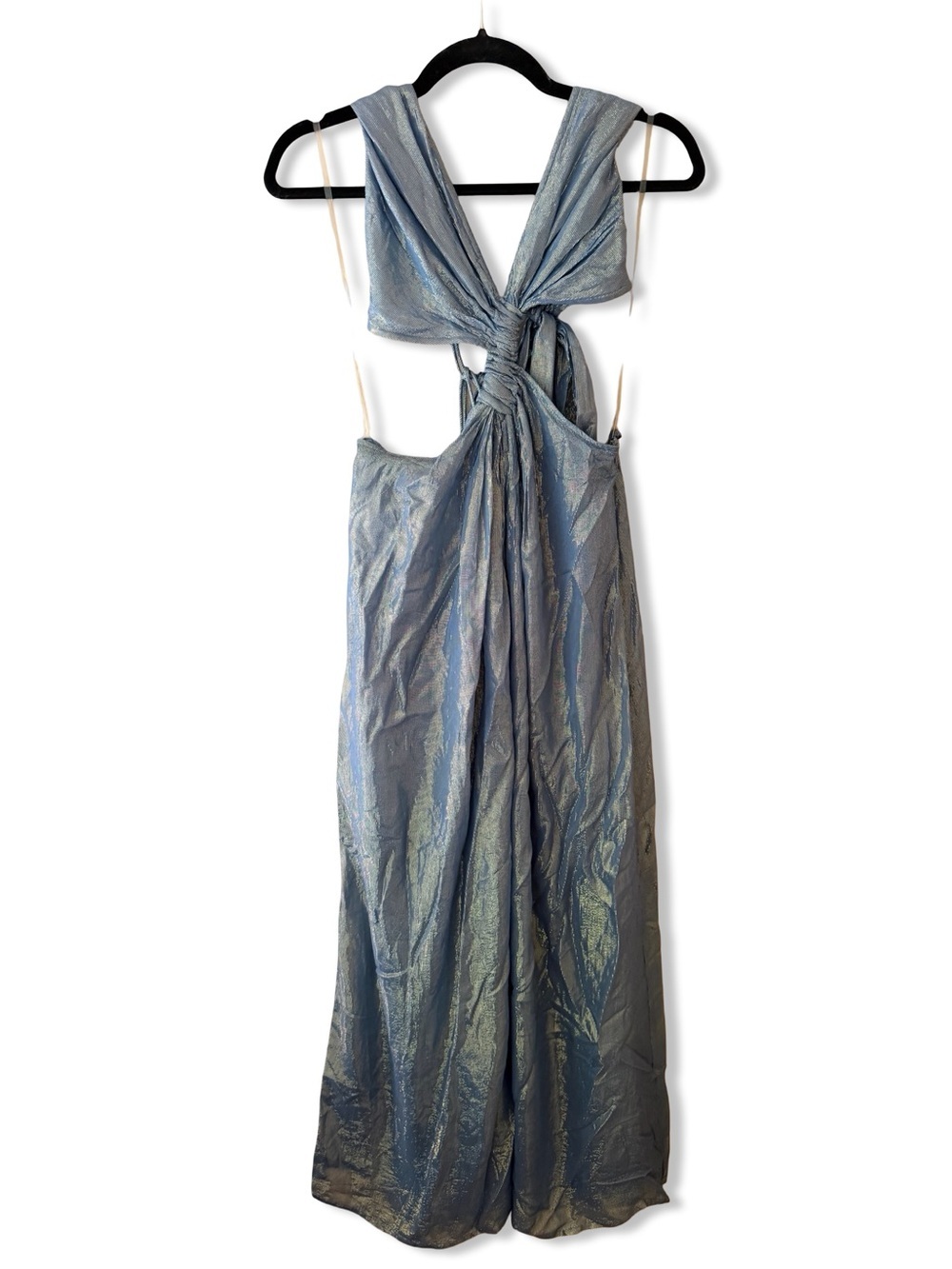 Sundress Bettina Dress Ios Tendre Bleu Blue Halter cutout midi Revolve L - Picture 5 of 12